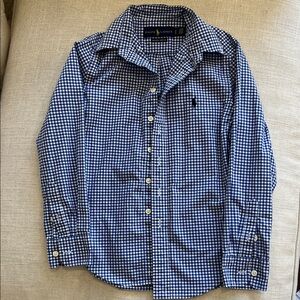 Ralph Lauren Kid’s Blue Checkered Shirt Size S (8)